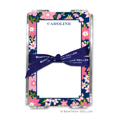 Caroline Floral Pink Notepad