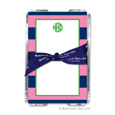 Rugby Navy & Pink Notepad