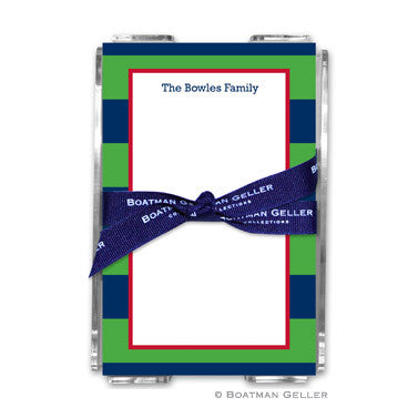 Rugby Navy & Kelly Notepad