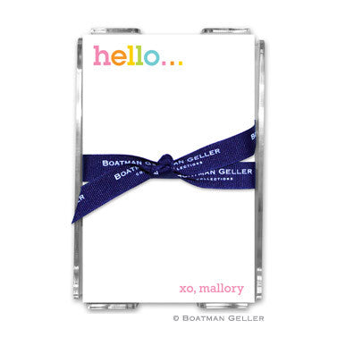 Rainbow Hello Notepad