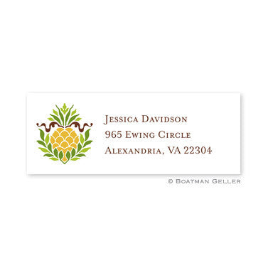 Pineapple Ribbon Address Label