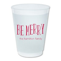 Custom Frost Flex Cups - Be Merry