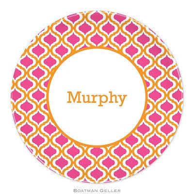 Kate Tangerine & Raspberry Melamine Plate