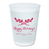 Custom Frost Flex Cups - Holiday Swag