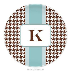 Alex Houndstooth Melamine Plate