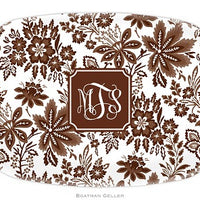 Classic Floral Brown Melamine Platter