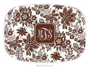 Classic Floral Brown Melamine Platter