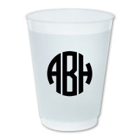 Custom Frost Flex Cups - Circle Monogram