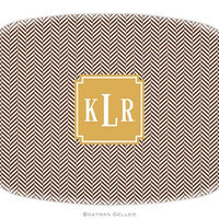 Herringbone Chocolate Melamine Platter