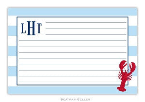 Stripe Lobster Recipe Card