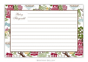Chinoiserie Autumn Recipe Card