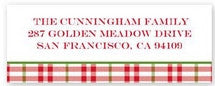 Miller Check Red and Green Address Label