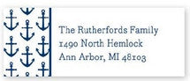 Anchors Navy Address Label