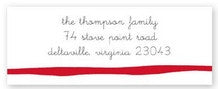 Brush Stripe Red Address Label