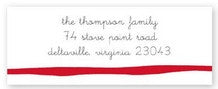 Brush Stripe Red Address Label