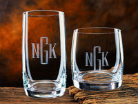 Monogrammed Meridian Beverage Glass
