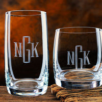 Monogrammed Meridian Beverage Glass