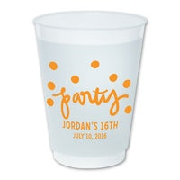 Custom Frost Flex Cups - Party Dots
