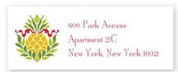 Pineapple Ribbon Red Address Label