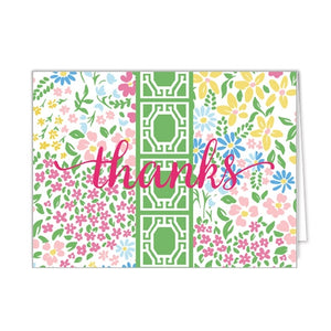 Palm Beach Floral Folded Thank You Notes