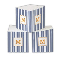 Vineyard Stripe Sticky Memo Cube  (2 Sizes)
