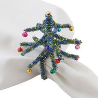 Bright Beaded Christmas Tree Napkin Ring