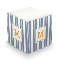Vineyard Stripe Sticky Memo Cube  (2 Sizes)