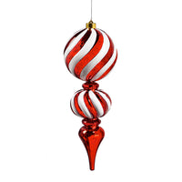 17" Finial Shatterproof Battery Operated White Chasing Light LED Ornament
