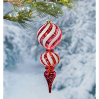 17" Finial Shatterproof Battery Operated White Chasing Light LED Ornament
