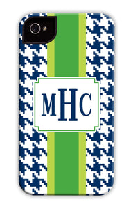 Hounds-tooth Green Stripe Phone Case