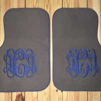 Monogrammed Car Mats - Front Wheel Drive 2 or 4 piece set