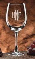 Monogrammed Colossal Wine Glass
