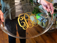 Oval Acrylic Tray with Handles
