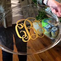 Oval Acrylic Tray with Handles