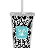 Madison Damask Beverage Tumbler