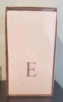 White Pearl Guest Towel Initial "E"