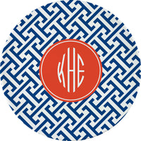 Greek Key 10" Melamine Plate
