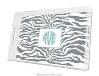 Zebra Lucite Tray
