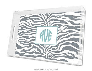 Zebra Lucite Tray