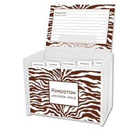 Zebra Recipe Box