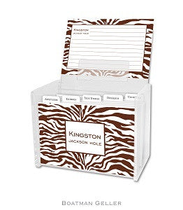 Zebra Recipe Box