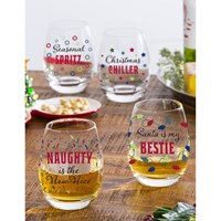 Naughty Is The New Nice Stemless Wine Glass - The Crystal Shoppe
