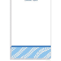 Personalized Blue Vines Modern Notepad