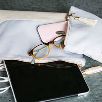 Monogrammed Linen Purse Pouch