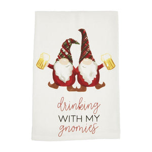 Gnome Drinking Christmas Towel