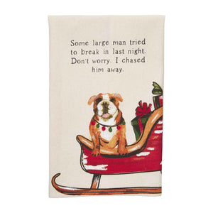 Painted Dog Christmas Towel