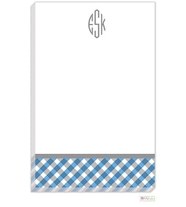 Personalized Gingham Modern Notepad