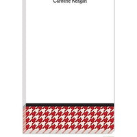 Personalized Red Houndstooth Modern Notepad
