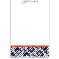 Personalized Greek Key Modern Notepad
