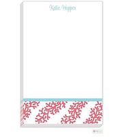 Personalized Coral Stripe Modern Notepad
